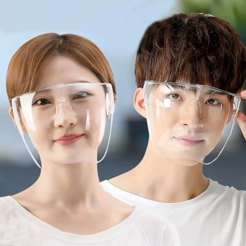 高清防雾防护面罩防风防尘透明面具炒菜防油溅全T脸不起雾面屏护