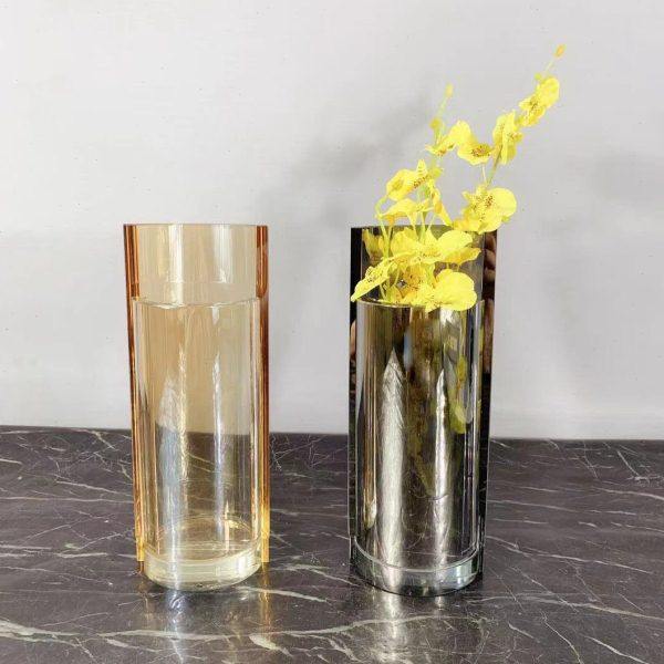 现简约创意水晶玻璃花器插花摆件样板间客厅书房桌面摆设装饰品,饰品/流行首饰/时尚饰品新,摆件,淘宝优惠券,粉丝福利购,淘宝优惠卷