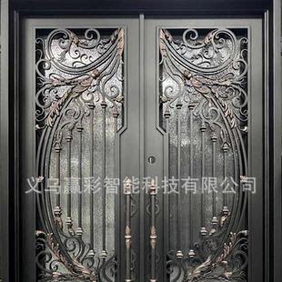 别墅庭院CNC大门电动铝艺门院子门小区车库门铁艺切割平移门齿条