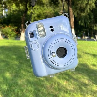 适用于富士mini12保护壳套拍立得复古相机包防撞摔透明水晶外壳女