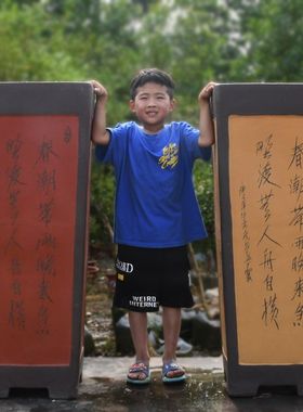 宜兴紫砂花盆深高盆特大号高筒正方悬崖盆景花盆高款签筒客厅落地