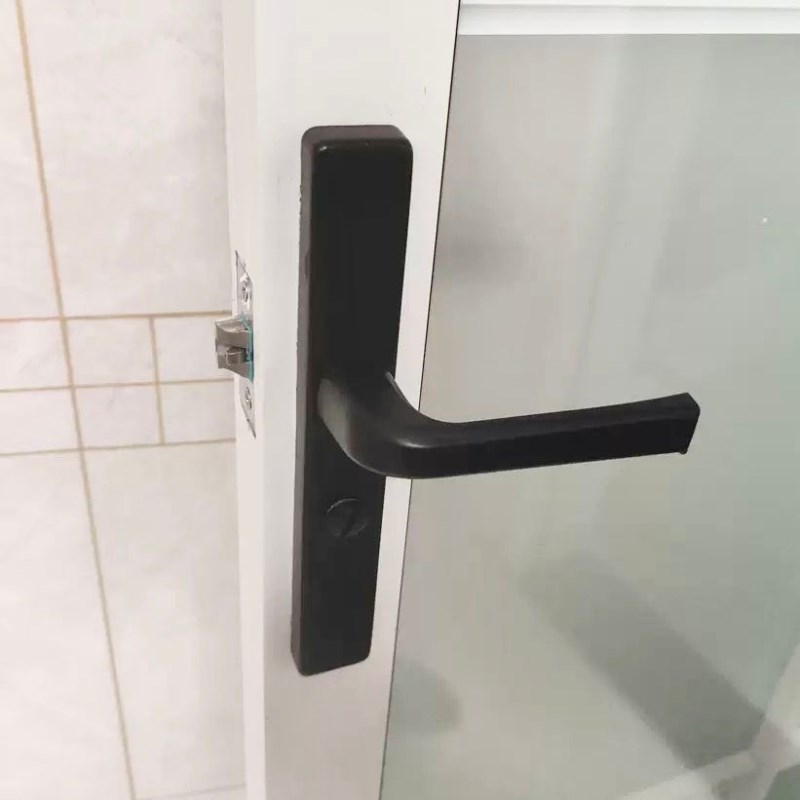 洗手间门锁室内卫生间阳台极窄边框执手铝合金厨房门把手单舌浴室