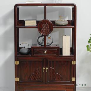 红新木家式具明博古架黑酸枝木多宝阁餐边柜茶中RWY式实木水柜置