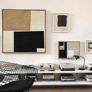 无言厅域现之QX202404代简约象画客抽玄关油画艺术手绘画走廊大尺