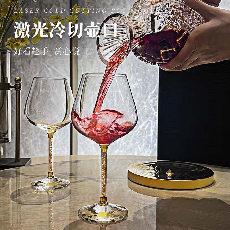 红无品牌/酒杯高级感一转套金钻勃艮第醒红酒杯旋酒器家高档用大
