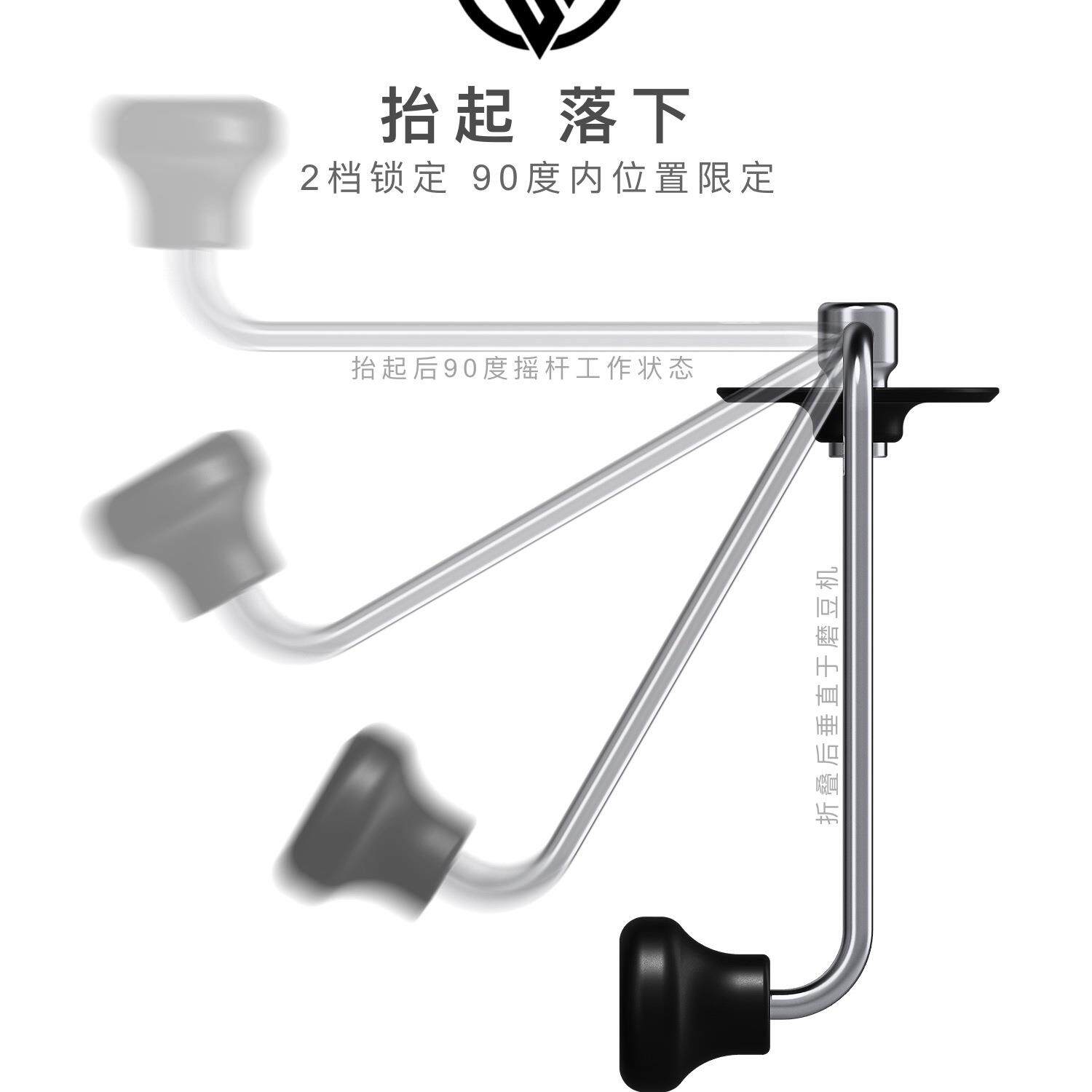 杆套件折叠手件柄司令官C40C60配F9889M58摇磨豆机咖啡