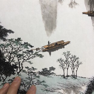 白雪石 千峰竞桂 高清微喷复制秀林山水国画客厅办公式新中室挂画