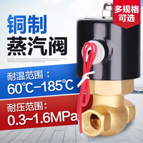 道h门hde 铜制蒸汽阀 耐高温蒸汽电磁阀 蒸汽管s电动控制阀t220V