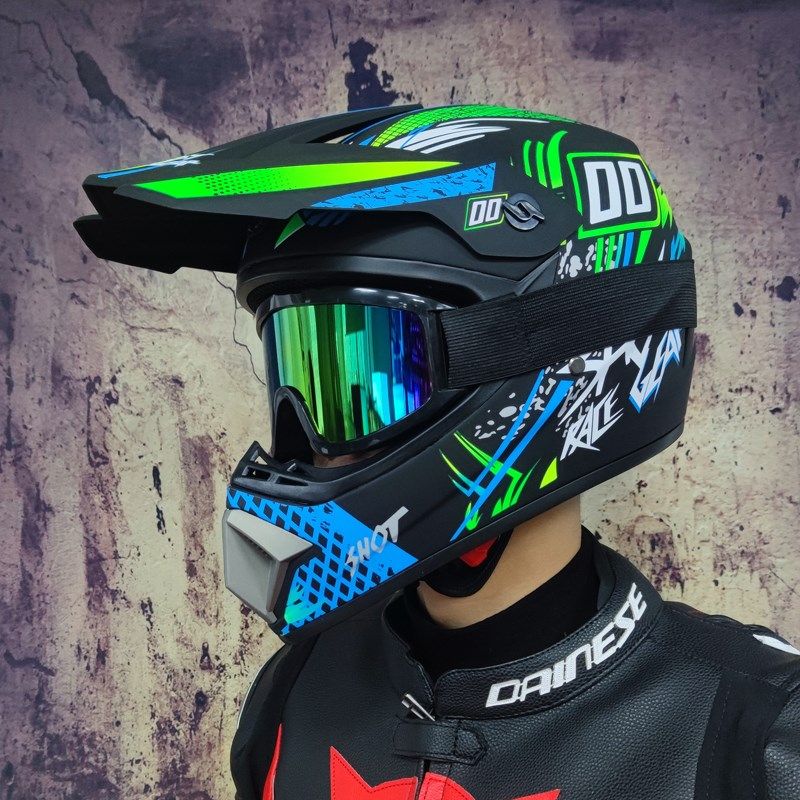 ORZ越野电动自行车头盔拉力盔卡丁车头盔骑行速降全盔全覆式头盔