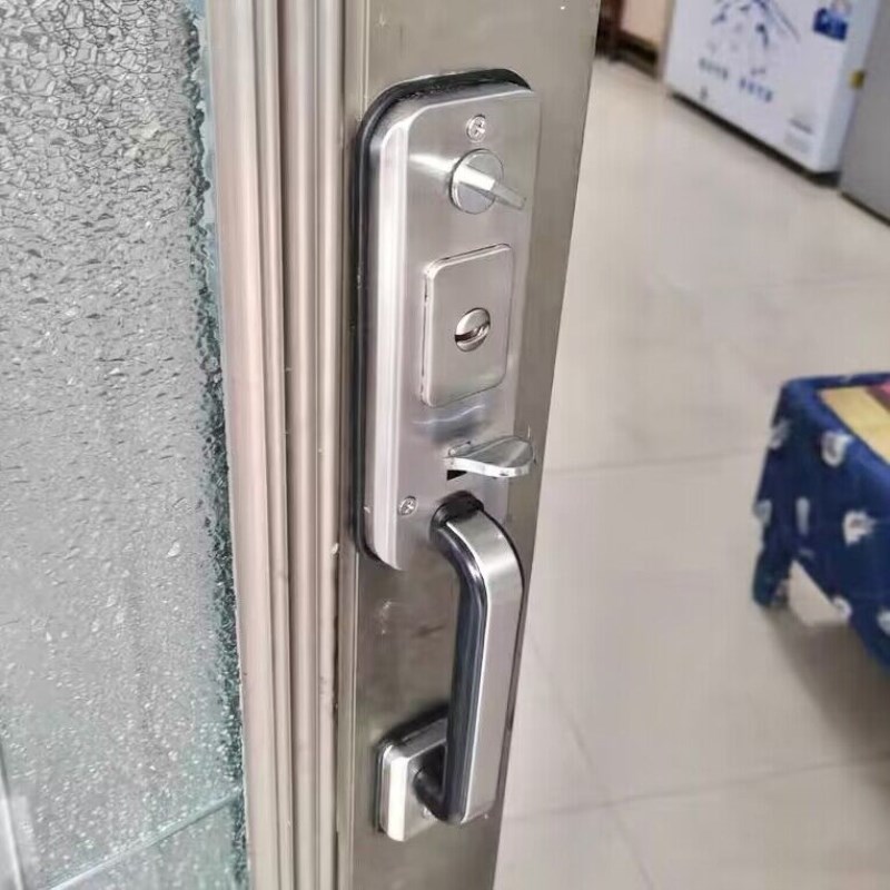 老款大把手门锁豪华防盗门农村大拉手按压老式双活双开单开拉手