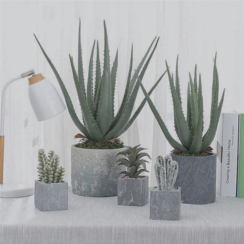 仿真植物小盆栽假花摆件家居客厅室内绿植桌面仙人掌芦荟盆景装饰
