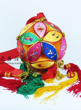 包邮精品广西靖西壮族纯手工绣球工艺品20cm30片婚庆开业装饰礼品