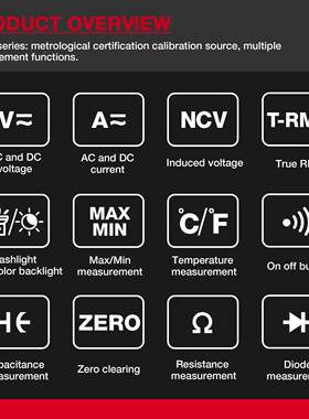 华博HT206D/HT用206A/HT2电06B钳形万表交测237直流压电流量表