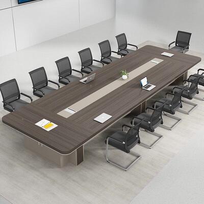 大型会议桌椅组合简现代约大气会客LDR洽谈桌培训清桌仓办公家具