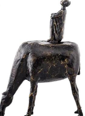 件铁马2068杂技人摆室中式家居客厅创意关饰品样板房售楼处玄办公