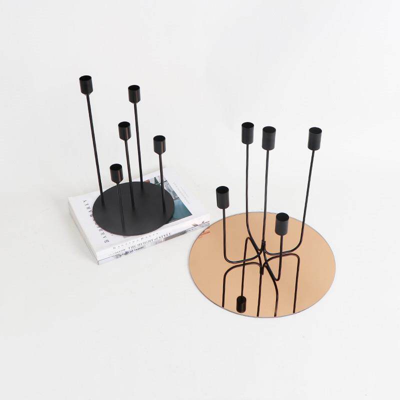 房黑色台摆件金属现代北欧极烛简轻奢餐桌玄关壁柜炉MC-TY-73样板