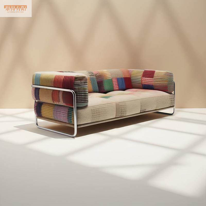 2026新款BQI多巴风出租房直排沙发艺布字沙发客厅小户型一型简胺