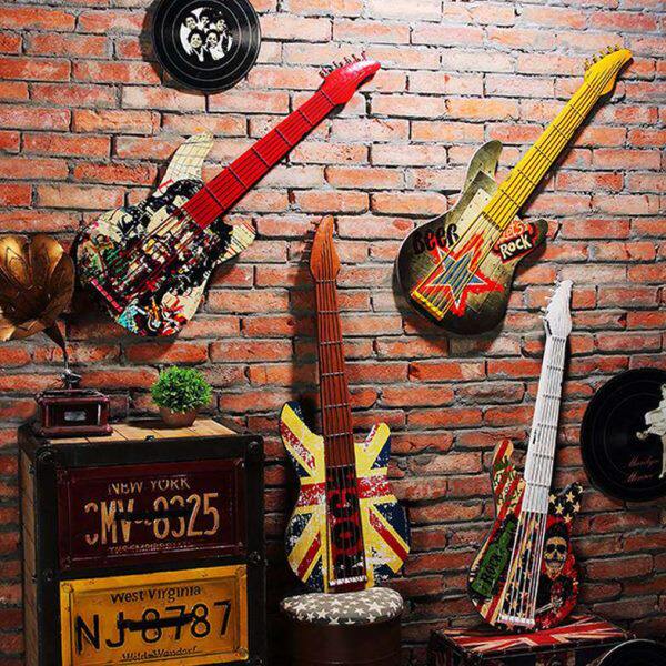 铁艺吉他墙饰创意墙面装饰居家装饰品咖啡厅墙上壁饰酒吧墙壁挂件
