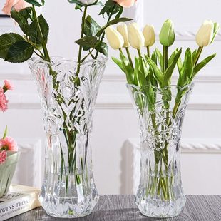 水养大号玻璃花瓶摆件家用客厅简约现代透明插花干花水培富贵竹瓶