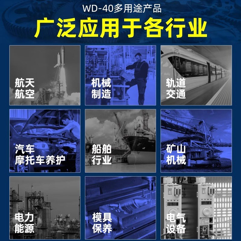 WD40除锈防锈润滑l35防ml500m剂金属去铁锈清洗液喷剂wd-400锈油图片