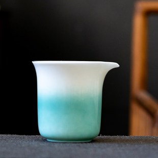 陶瓷公道杯羊脂玉德化分茶器新款 茶海家用简约渐变色公杯茶具