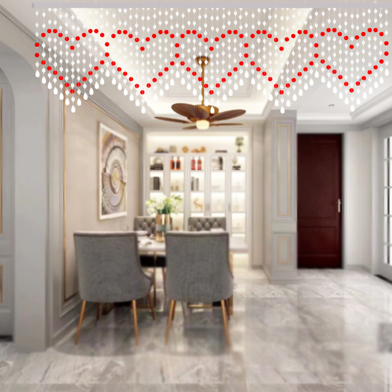 紫色水晶珠帘婚庆免打孔网红珠子门帘2021年新款客厅隔断帘子现代