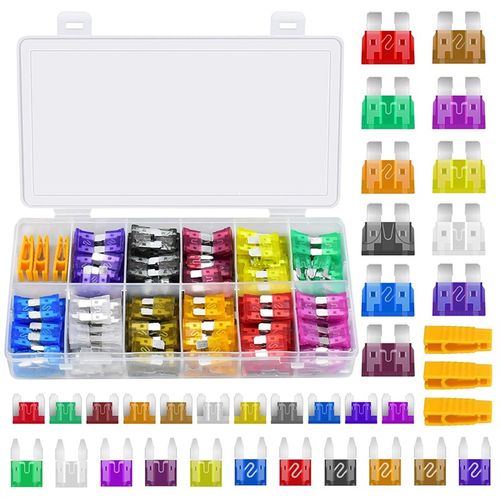 330个盒装 锌片 保险丝配3个夹子中小迷你(2A-40A)