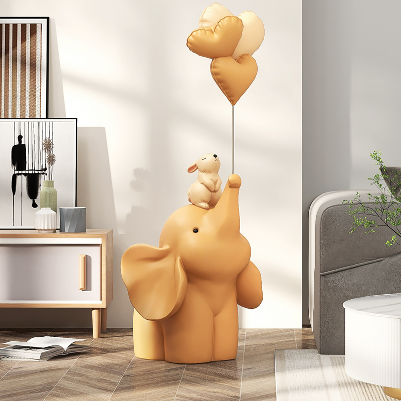 轻奢大象客厅大型落地摆件家居饰品电视柜沙发旁简约现代乔迁礼品