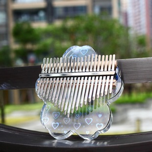 水晶卡林巴拇指琴炫彩爱心网红手指钢琴透明五指琴女生儿童乐器