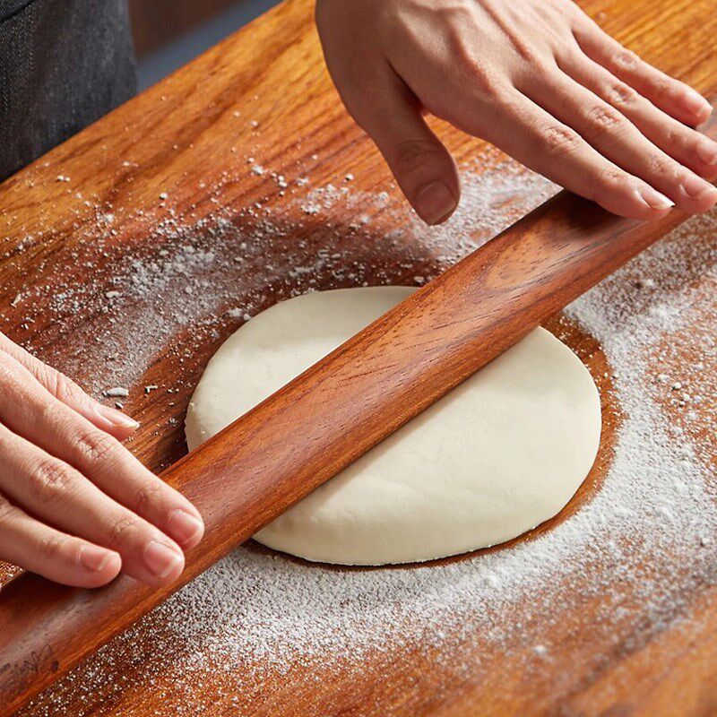 红木擀面杖 缅甸花梨木实木面棒烘焙工具赶面条饼棍 车载防身棍