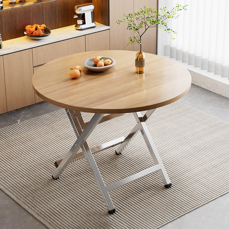 折叠圆桌出租屋吃饭餐桌小桌子户外便携式摆摊折叠桌简易家用桌子