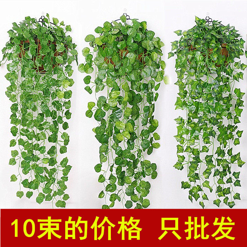 仿真绿萝海棠地瓜客厅挂墙绿植壁挂植物装饰垂挂吊假花藤条吊兰花