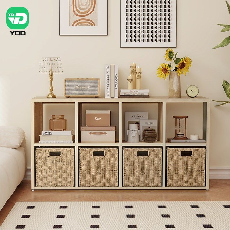 YDD非实木书架钢制格子柜幼儿园日式自由组合落地靠墙铁皮储物柜