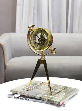 北欧创复古怀旧机械座钟钟桌面摆件客厅卧1445室酒台店装家软居意