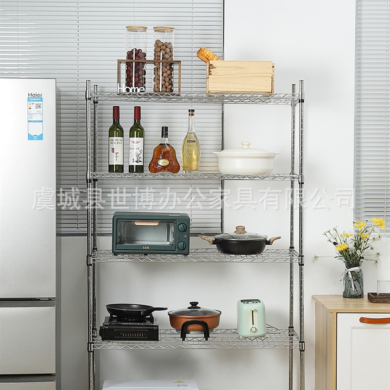 带轮货架镀铬线网货架不锈钢置物架防静电车间货架仓库货架物料架