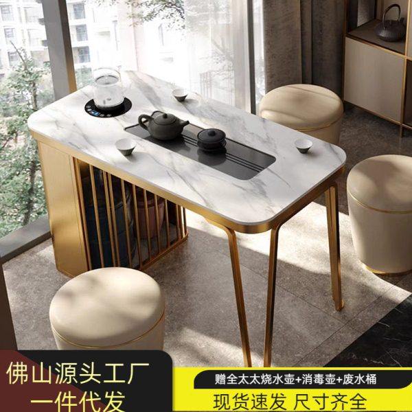 简约岩板茶桌椅组合公室茶桌阳台茶几家用一体功夫泡小茶桌厂家,商业/办公家具,茶台/茶桌,淘宝优惠券,粉丝福利购,淘宝优惠卷