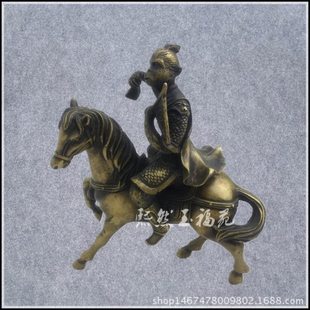 仿古纯铜马上封侯摆件铜器十二生肖马令旗猴家居装饰工艺品摆件
