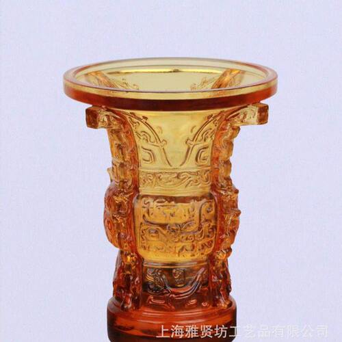 古法琉璃蒸蒸日上琉璃鼎摆件琉璃工艺品