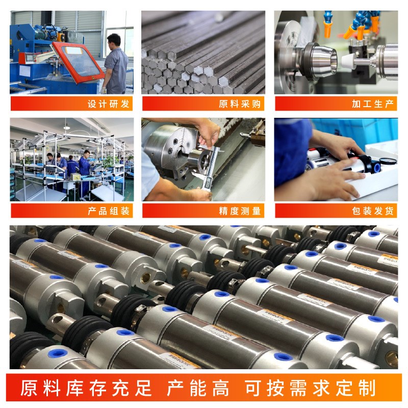 SC标准气缸 亚德客型大推力气动SC32/40/50/63/80/100气缸 铝合金