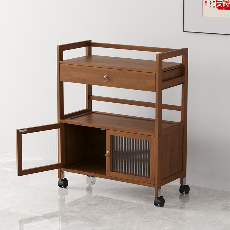 茶桌家用小茶台可移动小推车带轮茶几沙发L边几茶水架多功能置物