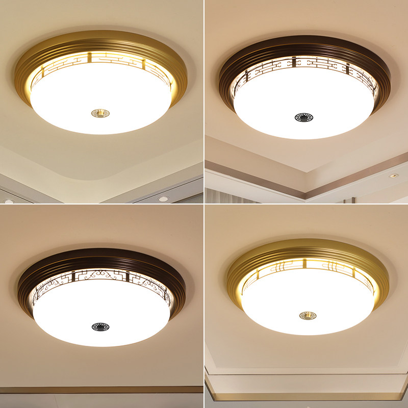 新中式吸顶灯过j道玻璃玄关室外走廊卧室灯轻奢庭院感应户外阳台