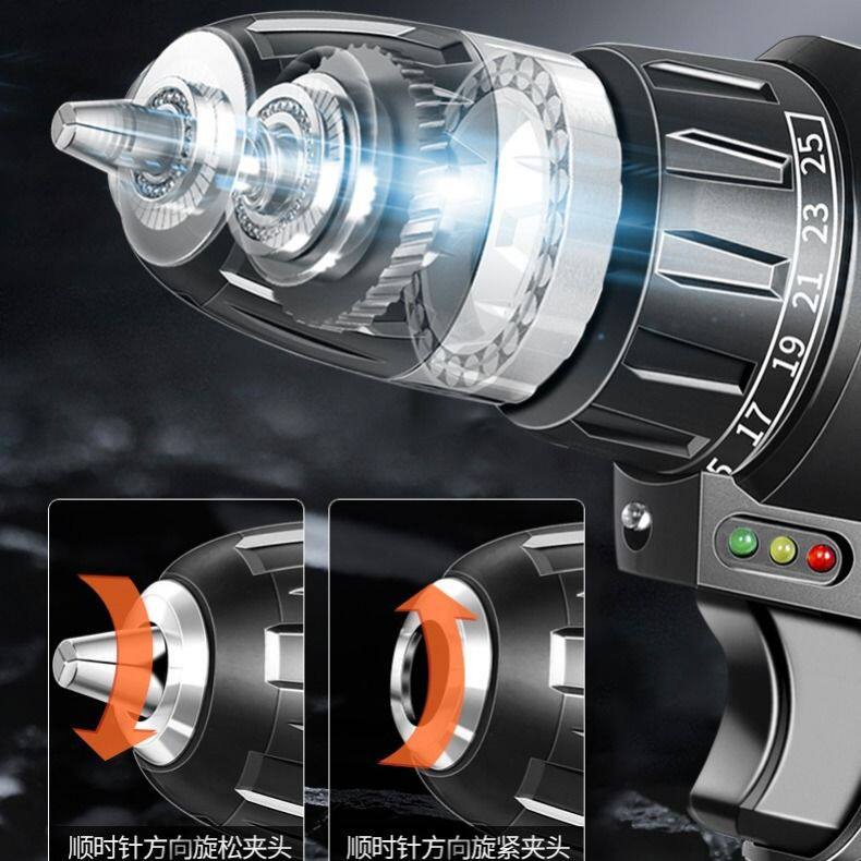 德国南威无刷锂电钻48VF手钻 手电钻电池充电式电动X螺丝刀冲击钻