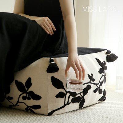 澜品『繁花』中古立体绣可拆洗坐墩客厅墩子蒲团坐垫凳沙发垫凳子,居家布艺,蒲团,淘宝优惠券,粉丝福利购,淘宝优惠卷