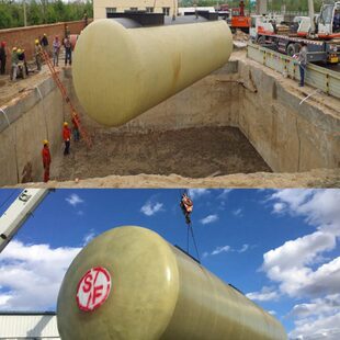 sf双层罐储油罐玻璃钢15吨地埋式柴油罐60立方大容量加油站汽油罐