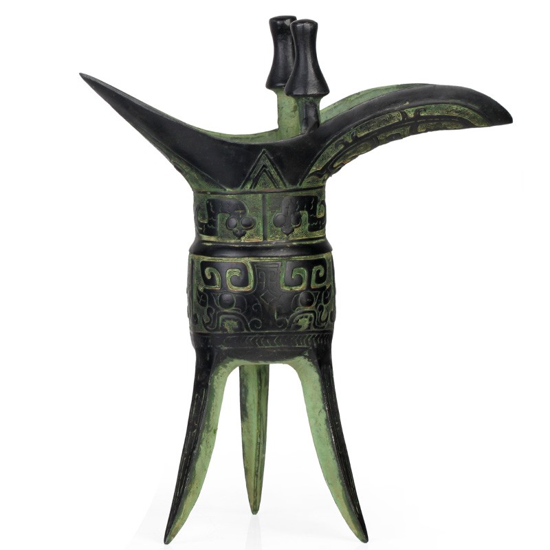 包邮仿古青铜器爵杯摆件招财镇宅家居工艺品摆设礼品装饰领导酒杯