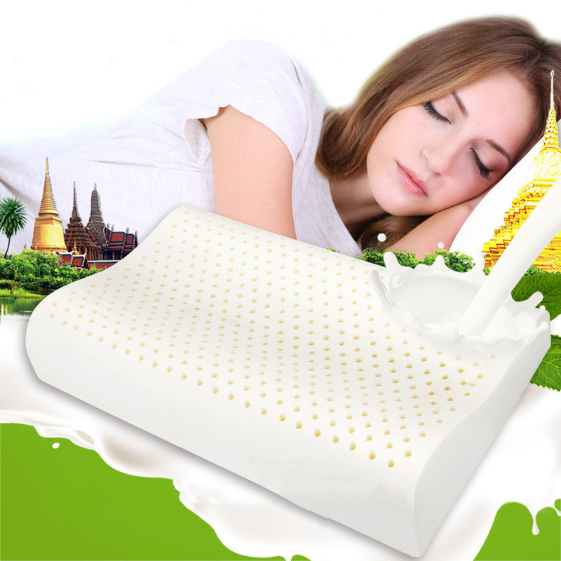 天然乳胶枕青少年橡胶枕头泰国原装进口不变形护颈椎助眠防螨专用