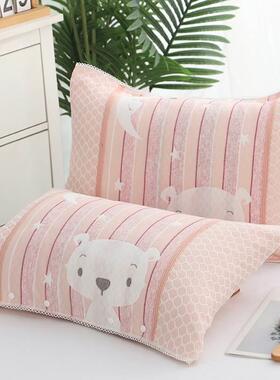 枕巾固定防脱落枕儿童枕巾一条装带套扣棉质卡可37860固定宝宝通