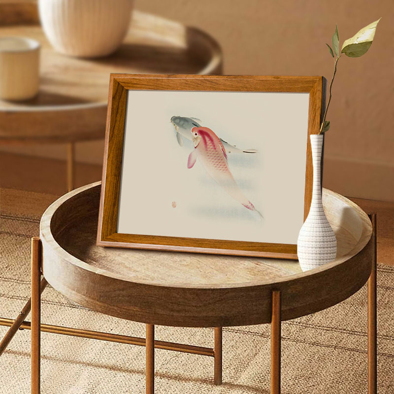 二狗姑娘 锦鲤 桌摆画摆件礼物卧室书桌办公桌宿舍家居饰品装饰画