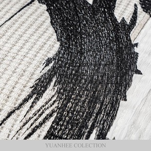 刺绣抱枕样板房间软装 元 系列新中式 隐士归家 沙发靠枕垫 熙壹品