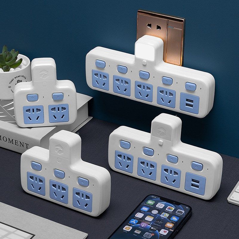 家用一转多孔无线排插智能多开关转换插座usb插座多功能插板插排